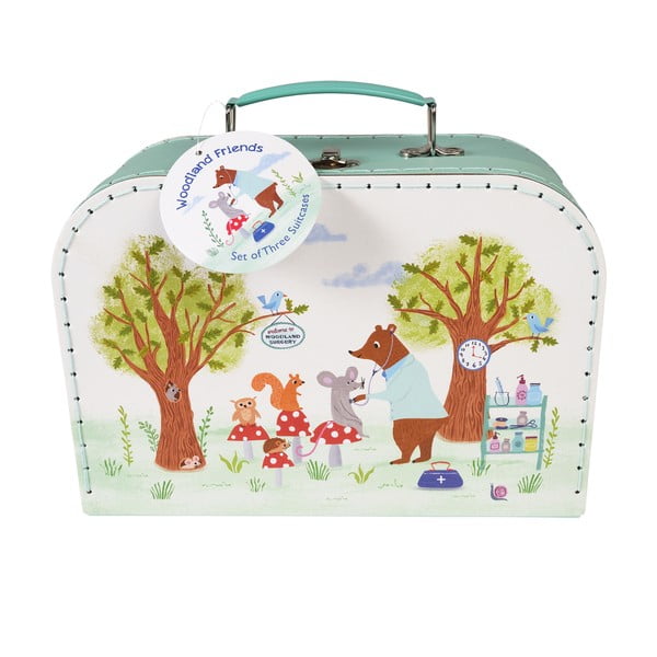 Karton játéktároló doboz szett 3 db-os 21x28x8 cm Woodland Friends – Rex London-image-2