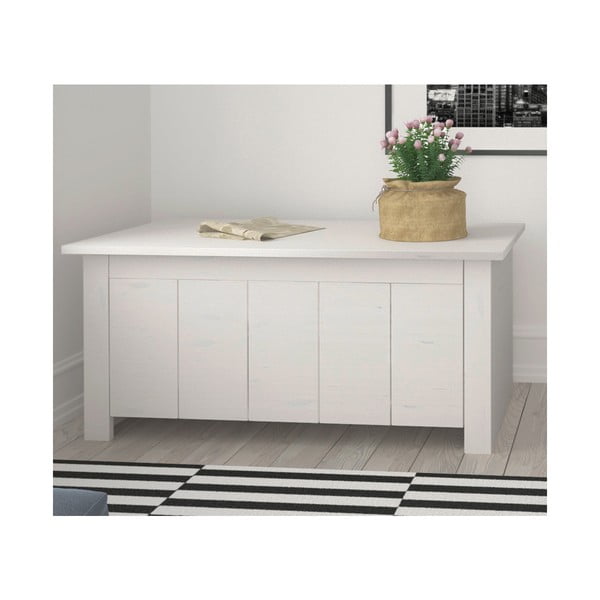 Fehér borovi fenyő tárolóláda 100x45 cm Bertram – Støraa-image-1