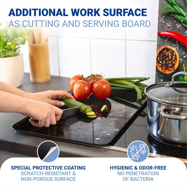 Edzett üveg tűzhely fedőlap szett 2 db-os 52x30 cm Rosemary – Maximex-image-4