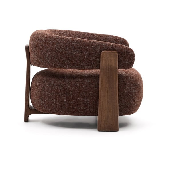 Barna zsenília fotel Granite – Kave Home-image-3