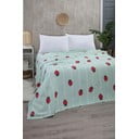 Mentazöld pamut ágytakaró 170x230 cm Strawberry – Mila Home