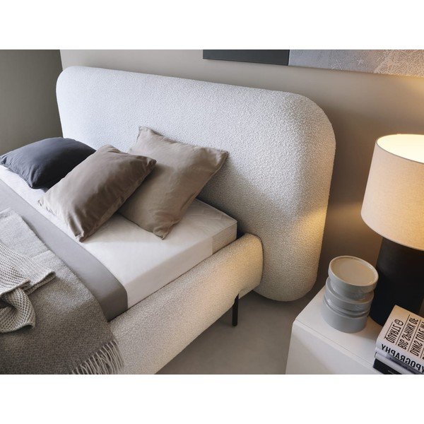 Bézs kárpitozott ágyneműtartós franciaágy ágyráccsal 160x200 cm Pointt – ELTAP-image-3