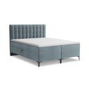 Világoskék ágyneműtartós boxspring ágy 180x200 cm Puhala – Makamii
