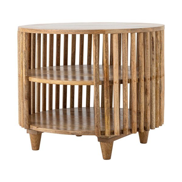 Natúr színű mangófa kerek dohányzóasztal ø 60 cm Sali – Bloomingville-image-2