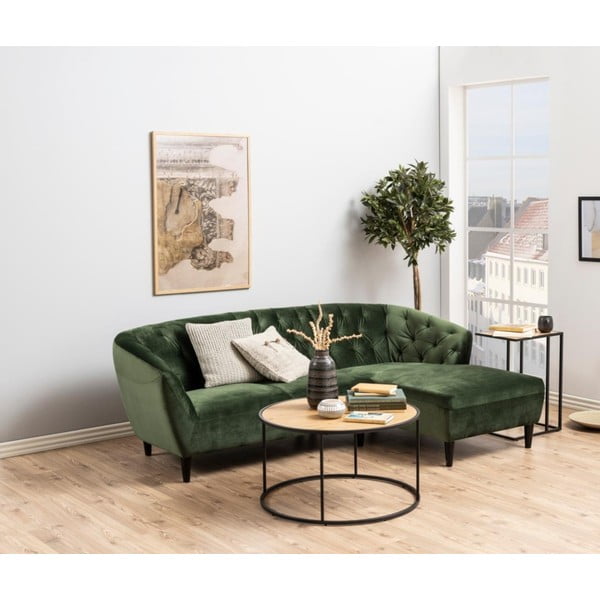 Seaford fekete kerek dohányzóasztal, ⌀ 80 cm - Actona-image-1