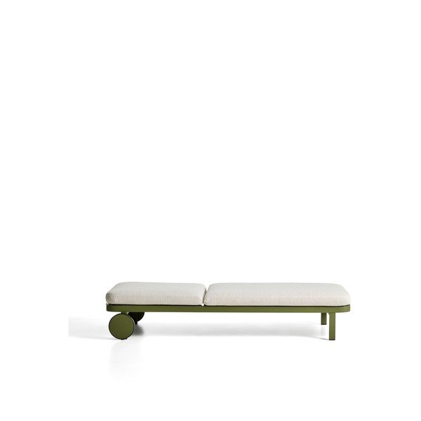 Zöld fém állítható kerti napozóágy Kionia – Kave Home-image-4
