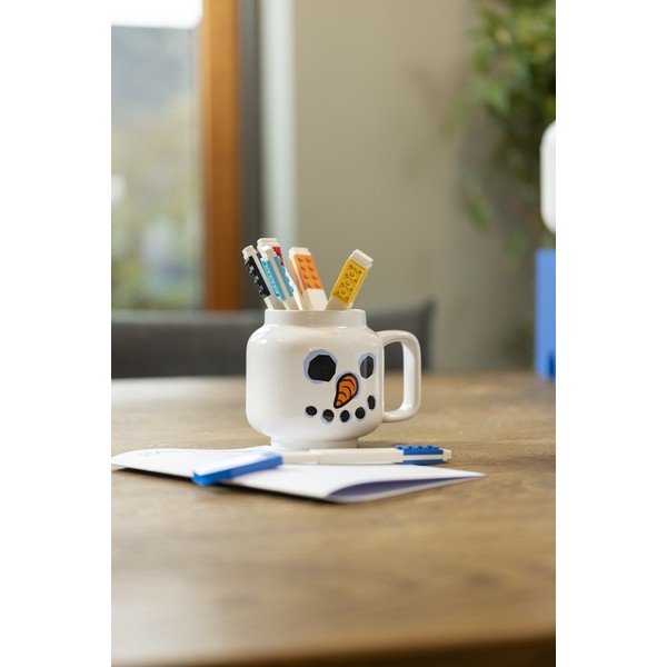 Fehér kerámia gyerek bögre lattéhoz 255 ml Snowman – LEGO®-image-2