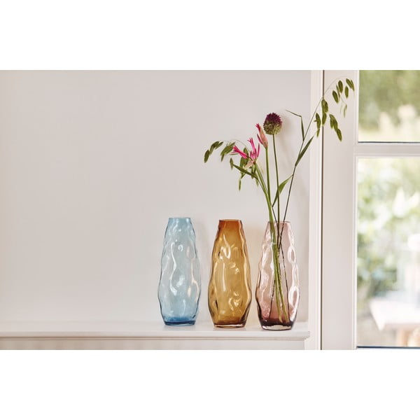 Világoskék üvegváza, magasság 28 cm - Bahne & CO-image-1