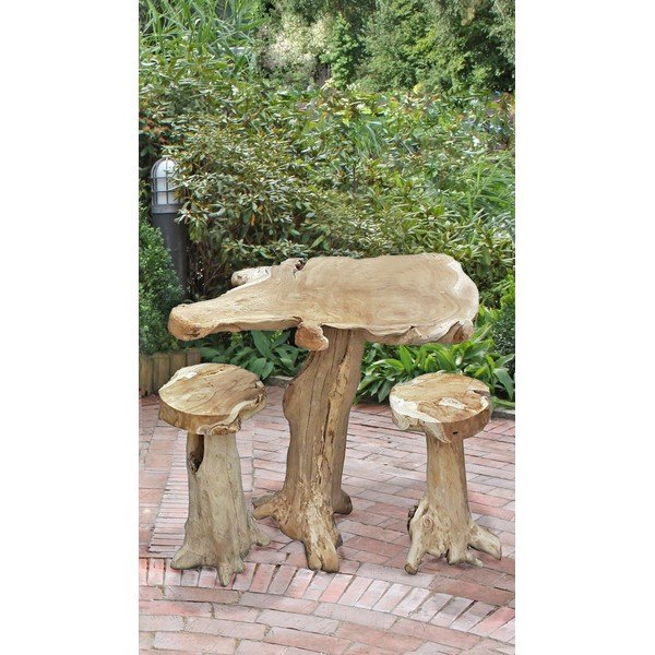 Teakfa kerti bárasztal 95x65 cm Surga – Garden Pleasure-image-1