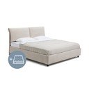 Bézs kárpitozott ágyneműtartós franciaágy matraccal, ágyráccsal 180x200 cm Myra Pillow – Bonami Selection