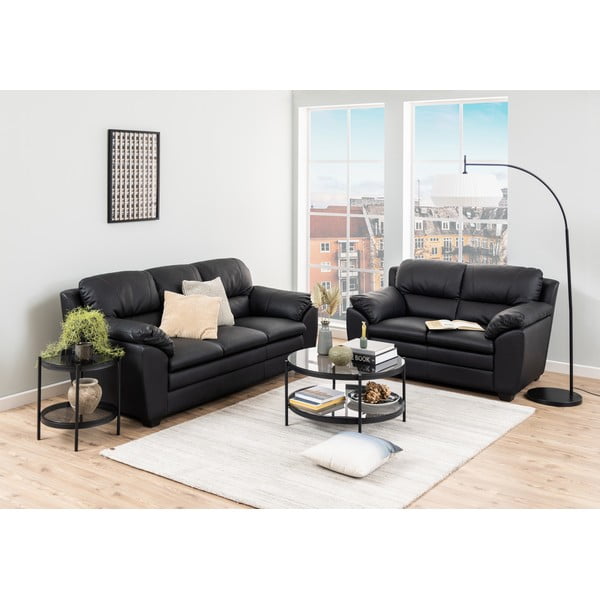 Kerek dohányzóasztal üveg asztallappal ø 79 cm Bayonne - Actona-image-2