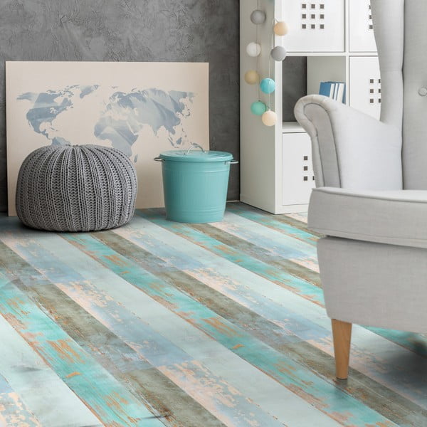 Floor Sticker Parquet Côte d'Opale padlómatrica, 90 x 60 cm - Ambiance-image-2