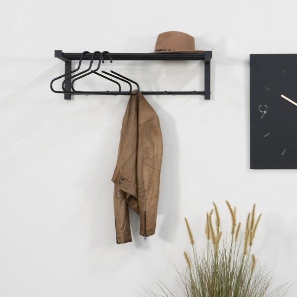 Fekete fém fali fogas 78,5 cm Bergum – Spinder Design-image-1