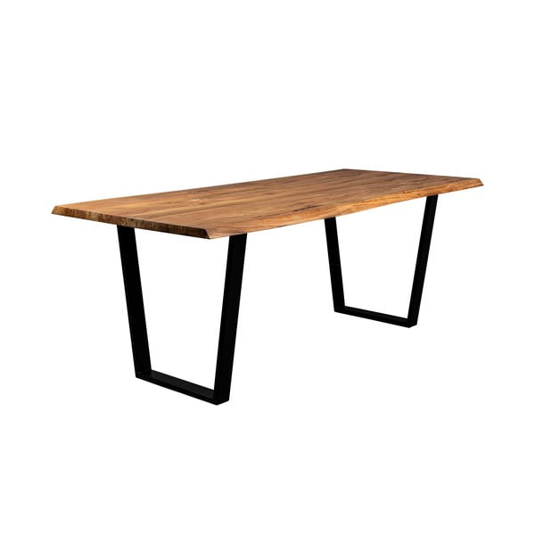 Étkezőasztal akácfa asztallappal 90x180 cm Aka – Dutchbone-image-2