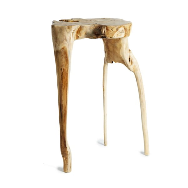 Jungle teakfa dohányzóasztal, ⌀ 40 cm - Simla