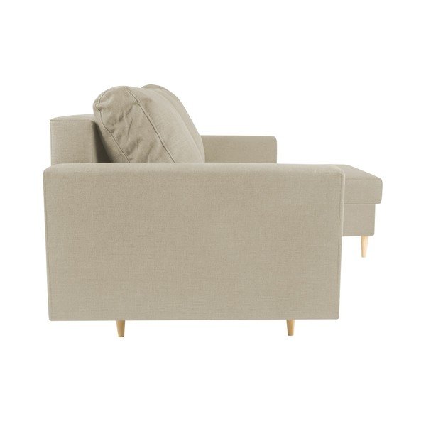 Iris bézs kinyitható sarokkanapé, bal oldali fekvőfotellel - Mazzini Sofas-image-2