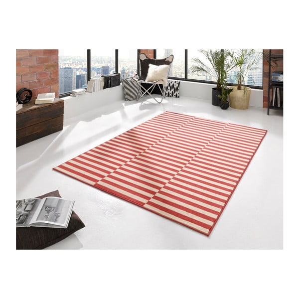 Gloria Panel piros-fehér szőnyeg, 120 x 170 cm - Hanse Home-image-1