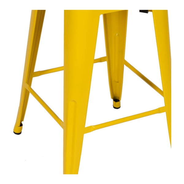 Sárga fém bárszék szett 2 db-os (ülésmagasság 61 cm) – Ixia-image-4