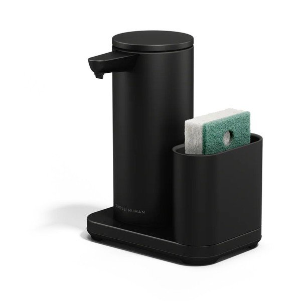 Matt fekete automata fém mosogatóeszköz tartó – simplehuman