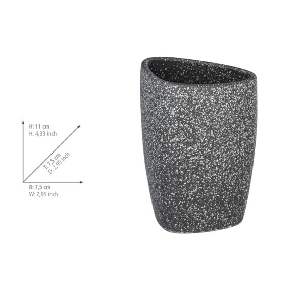 Pion szürke kerámia fogkefetartó pohár - Wenko-image-2