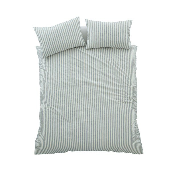 Kék egyszemélyes ágyneműhuzat 135x200 cm Cotton Rich Woven Stripe – Pineapple Elephant