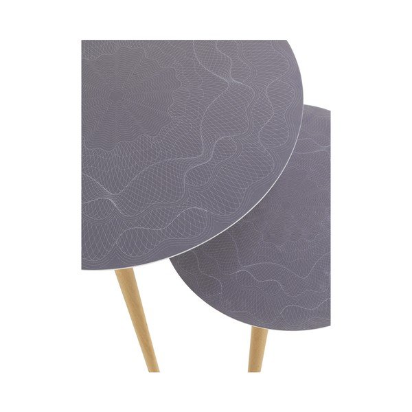 Nordic Style Grisso 2 db-os dohányzóasztal szett, ø 60 cm - Geese-image-1