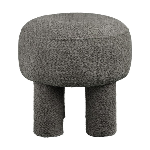 Sötétszürke zsenília puff Canberra – House Nordic-image-2