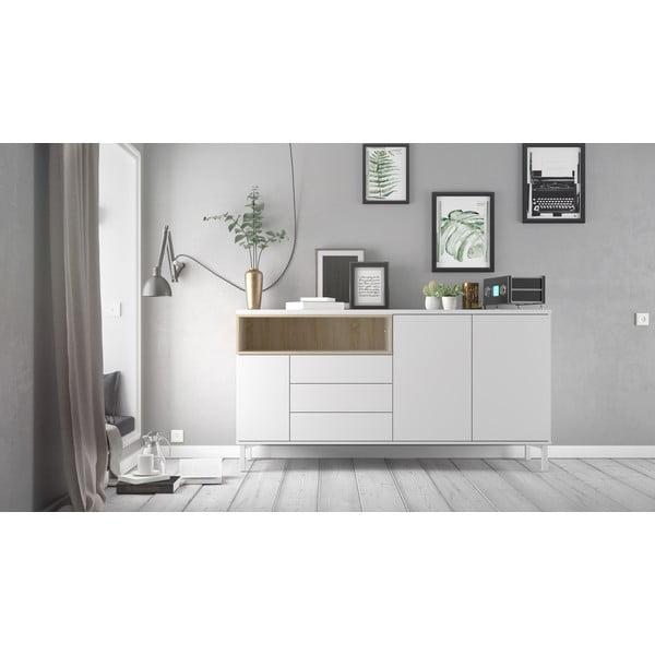 Fehér komód 176x90x49 cm Roomers – Tvilum-image-1