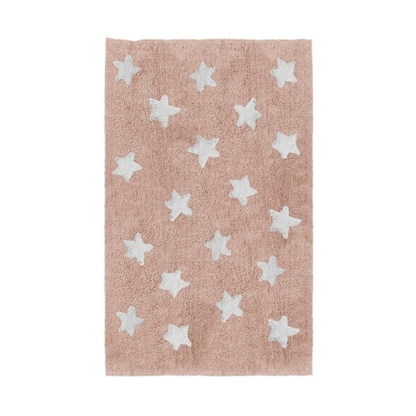 Stars kézzel készített rózsaszín gyerekszőnyeg, 120 x 160 cm - Tanuki