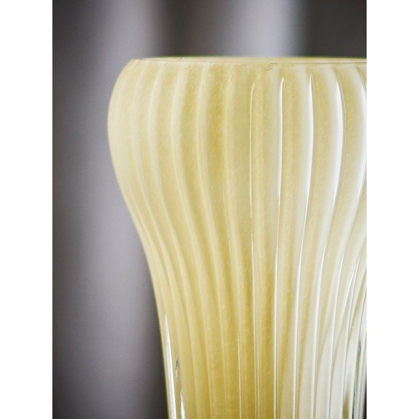 Világossárga üveg kézzel készített váza (magasság 28 cm) Averie – Bloomingville-image-4