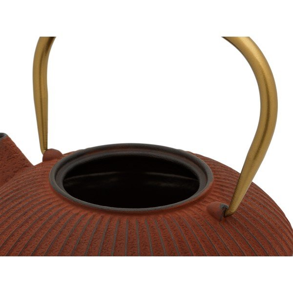 Világospiros öntöttvas teáskanna 1,1 l Linhai – Bredemeijer-image-2