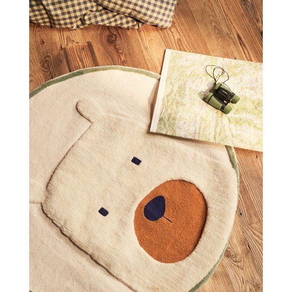 Krémszínű gyerek szőnyeg ø 100 cm Zelda – Kave Home-image-1