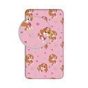 Rózsaszín gumis egyszemélyes pamut gyerek lepedő 90x200 cm Paw Patrol – Jerry Fabrics