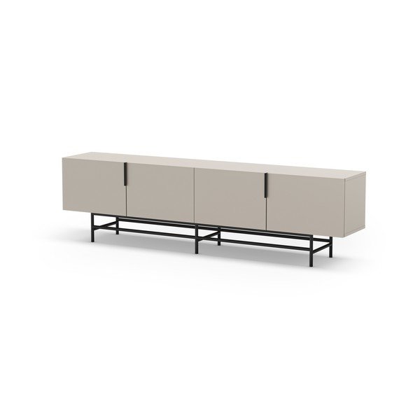 Krémszínű TV-állvány 200x54,5 cm Eldia – Marckeric-image-3