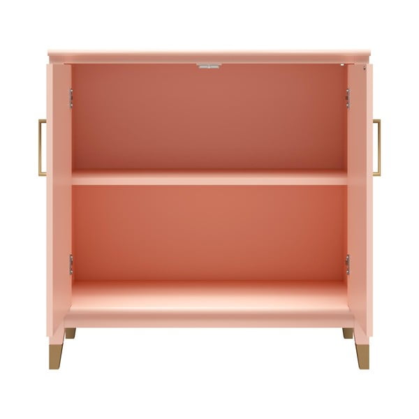 Rózsaszín szekrény 86x85x41 cm Westerleigh – CosmoLiving by Cosmopolitan-image-3