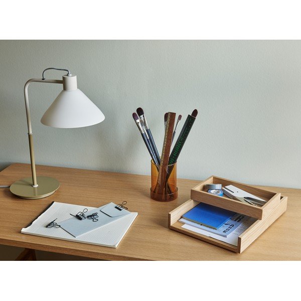 Fehér asztali lámpa üveg búrával (magasság 44 cm) Spot – Hübsch-image-1