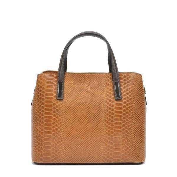 Lucy Cognac konyak-barna bőr kézitáska - Roberta M-image-4