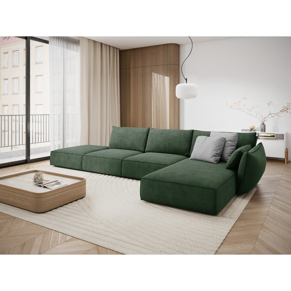 Sötétzöld sarokkanapé (jobb oldali) Vanda – Mazzini Sofas-image-1