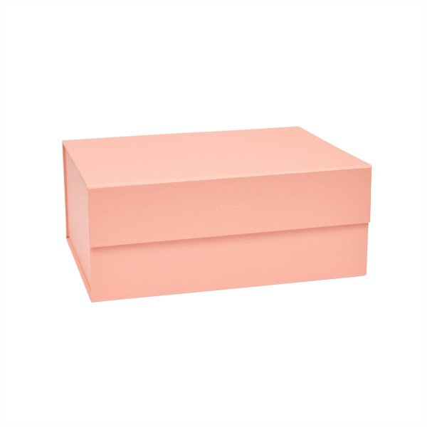 Világos rózsaszín fedeles karton tárolódoboz 33x25x15 cm Hako – OYOY Living Design