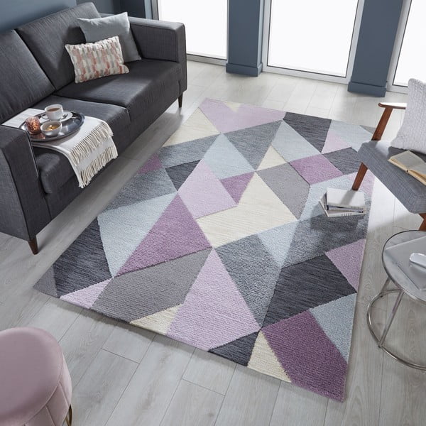Icon szürke-lila szőnyeg, 160 x 230 cm - Flair Rugs-image-4