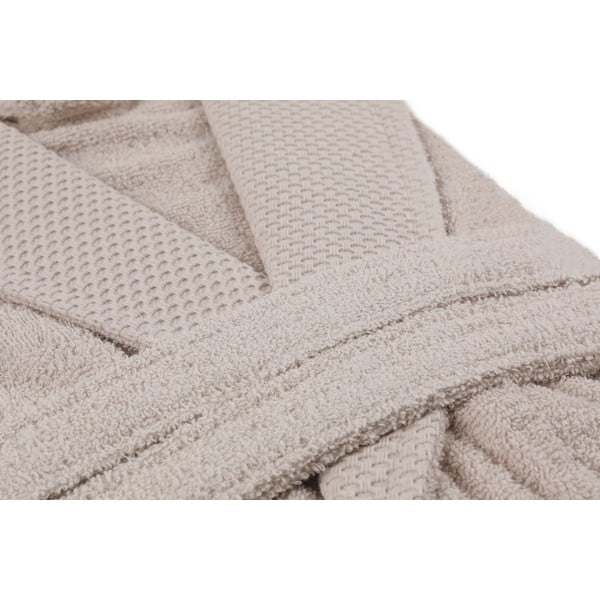 Bézs pamut fürdőköpeny L Cappa – Foutastic-image-1