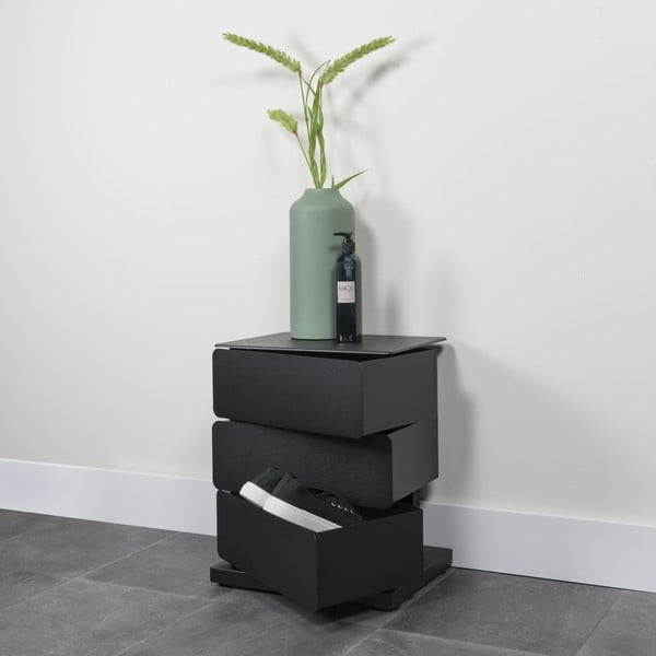 Fekete fém komód 37x45x26 cm Joey – Spinder Design-image-4