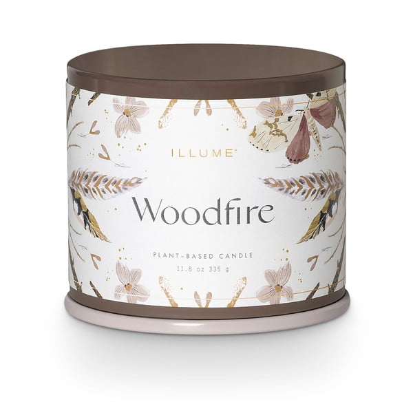 Illatos szójaviasz gyertya, égési idő 50 ó Woodfire – ILLUME x Bloomingville