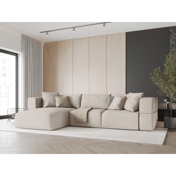 Bézs sarokkanapé (bal oldali) Esther – Milo Casa-image-1