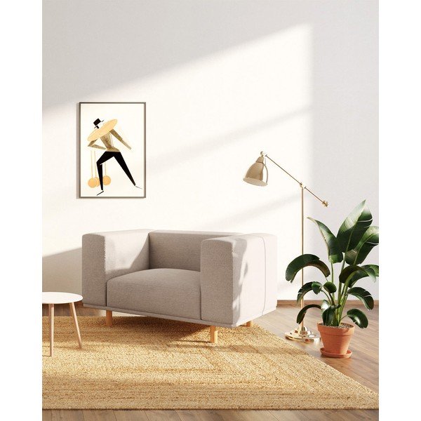 Bézs buklé relaxációs fotel Kukumo – Ame Yens-image-3