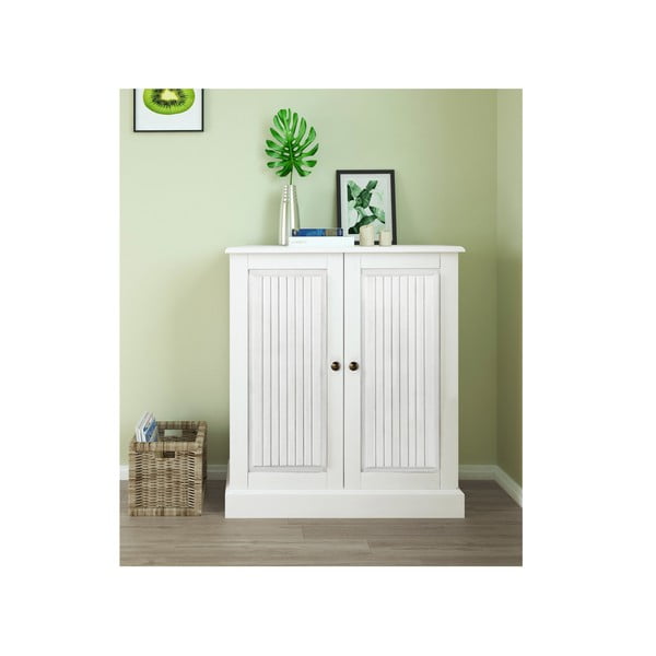 Fehér borovi fenyő szekrény 100x34 cm Mille – Støraa-image-1