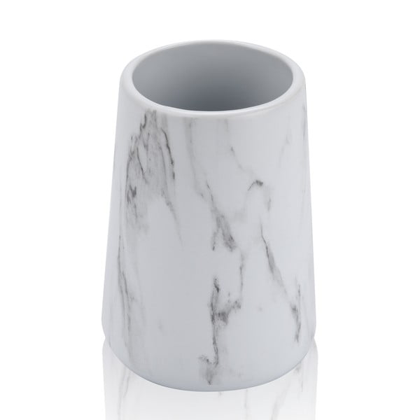Fehér kerámia fogkefetartó pohár Marble - Tomasucci