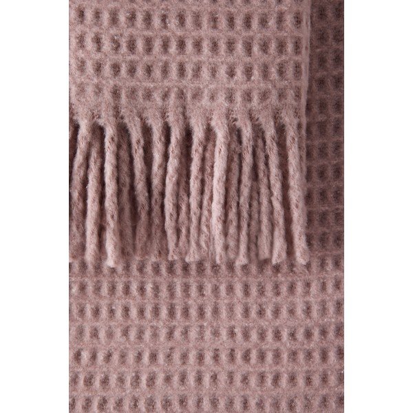 Rózsaszín pamutkeverék takaró 140x180 cm Basics Waffle – Euromant-image-1