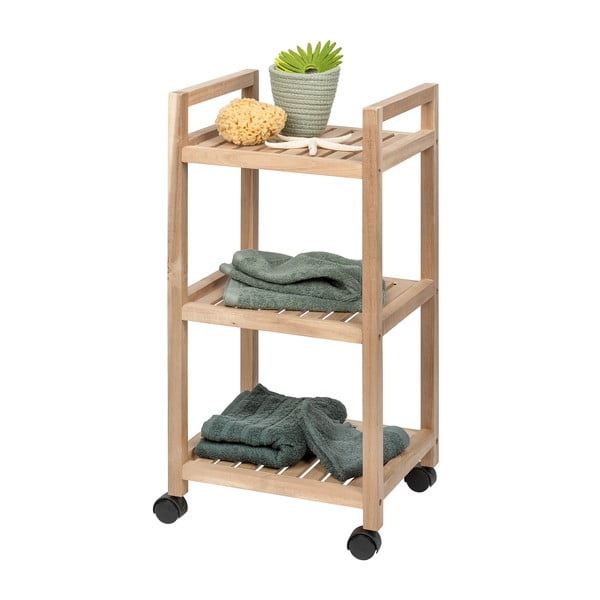 Natúr színű fürdőszobai polcos állvány 35x72 cm Acina – Wenko-image-3