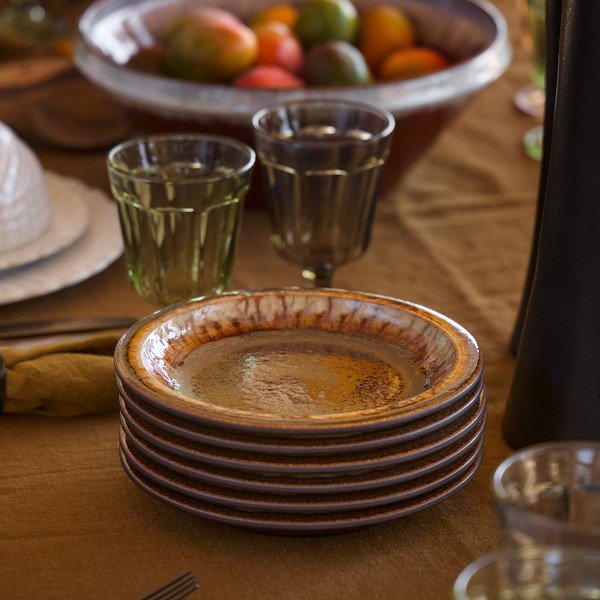 Barna desszertes kőedény tányér ø 20 cm Poterie – Casafina-image-1